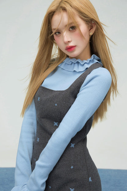 スターブルーエンブロイダードキャミソールドレス