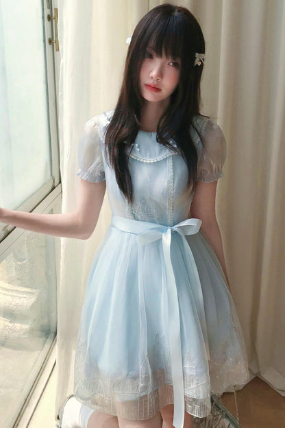 Princess Lace Doll Collar Dress
