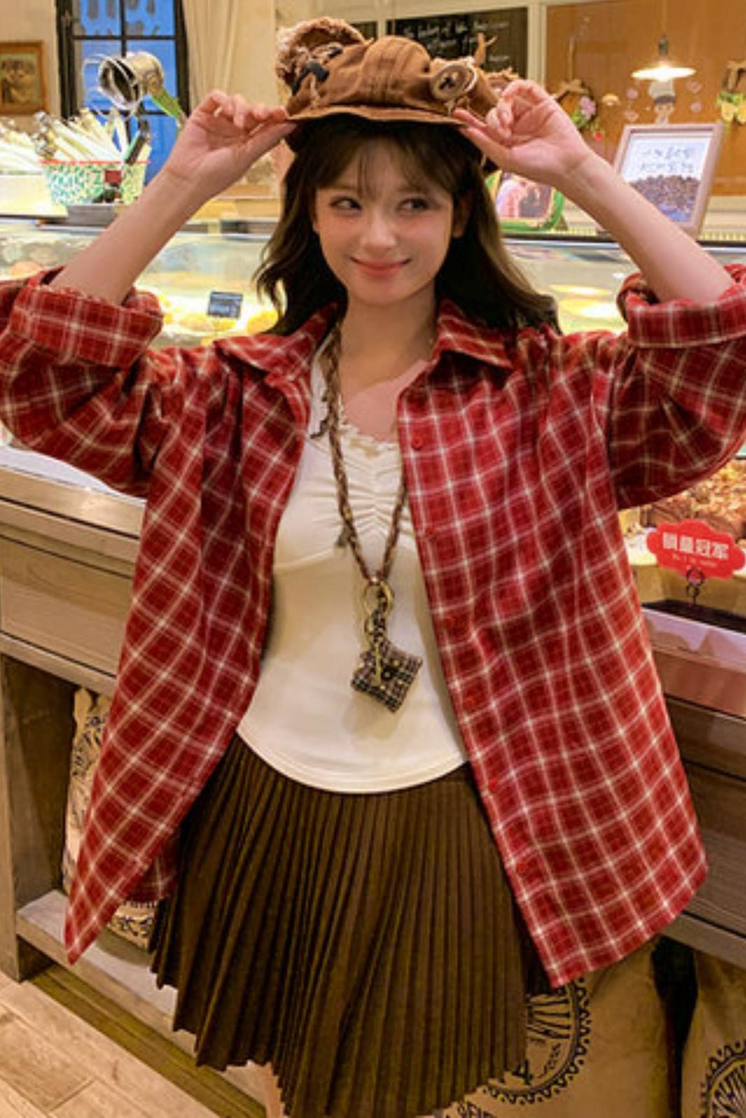 Plaid Winter Blouse