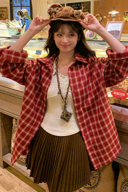 Plaid Winter Blouse