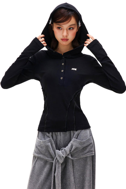 Slim Fit Hooded Top