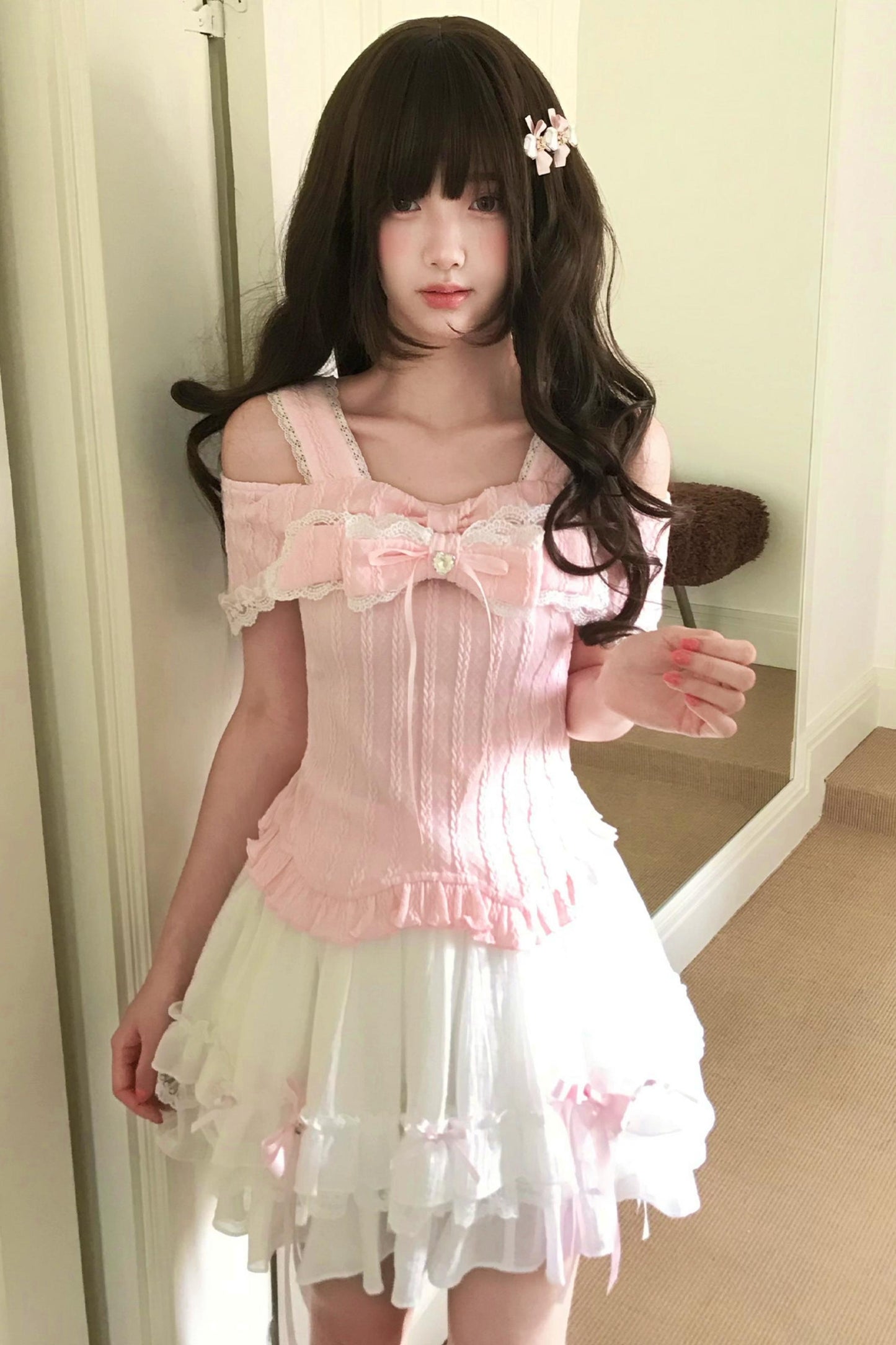 Top estilo muñeca princesa de leche