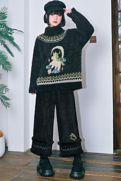 モードエンブロイダードシェニールパンツ