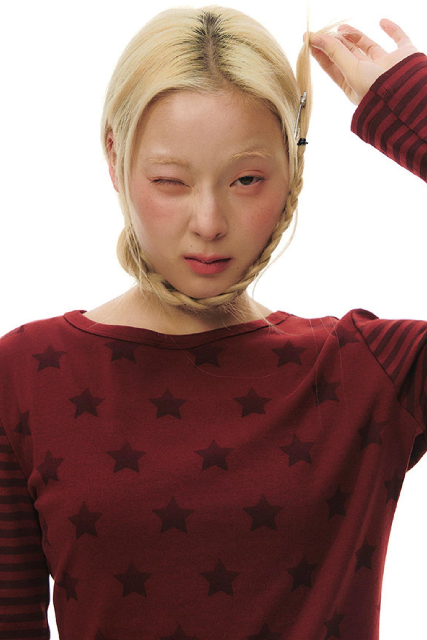 스타 보더 패치워크 탑