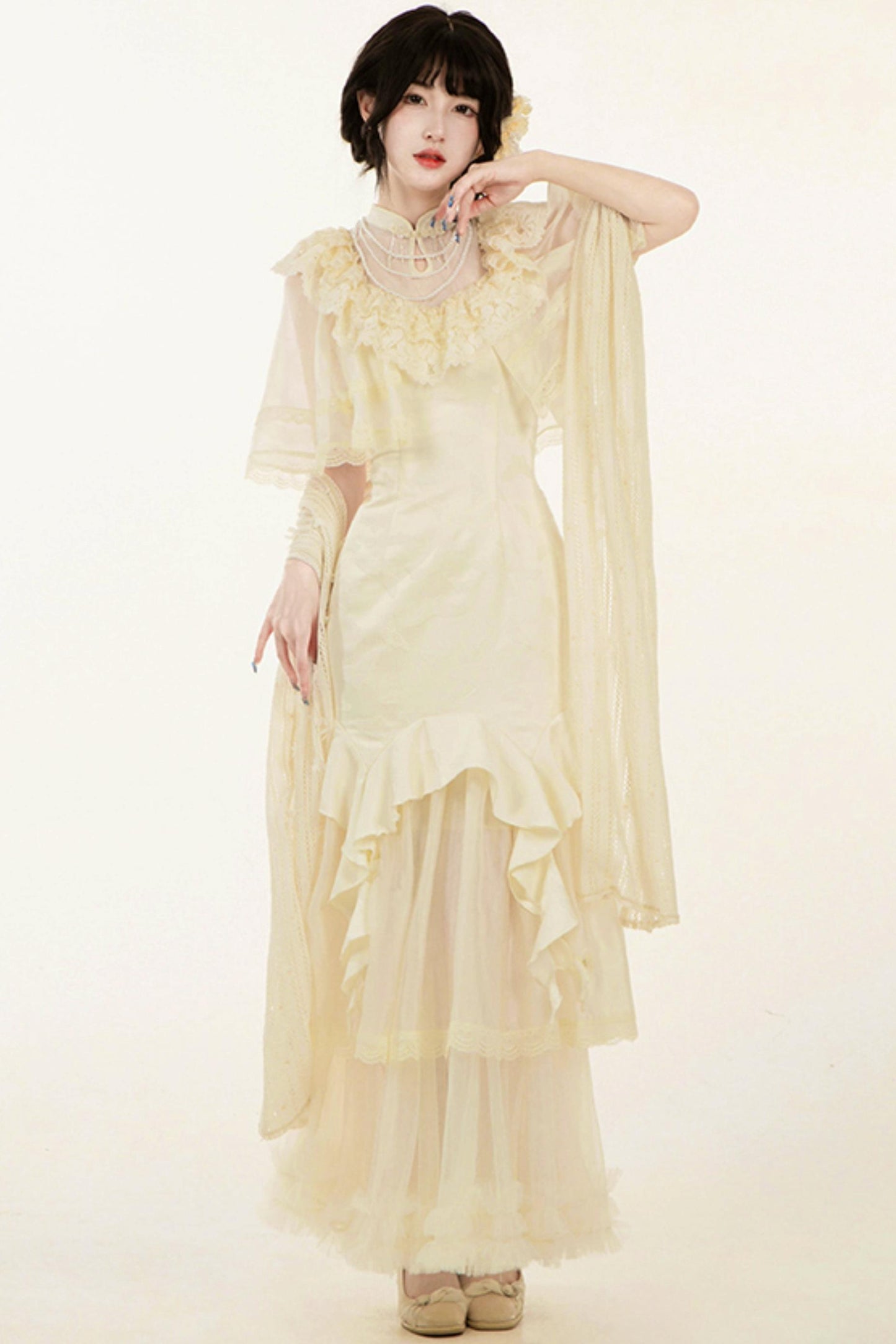 【予約商品】エレガントフィッシュテールロリータドレスセットアップ