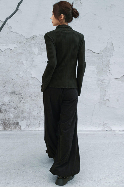 トゥーウェイカラーニットトップ