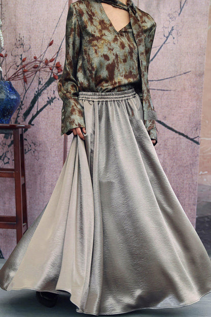 Elegant Satin Skirt