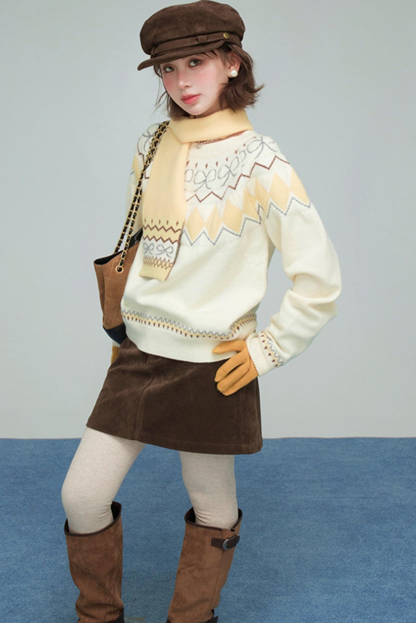 フェアアイルチーズロールセーター