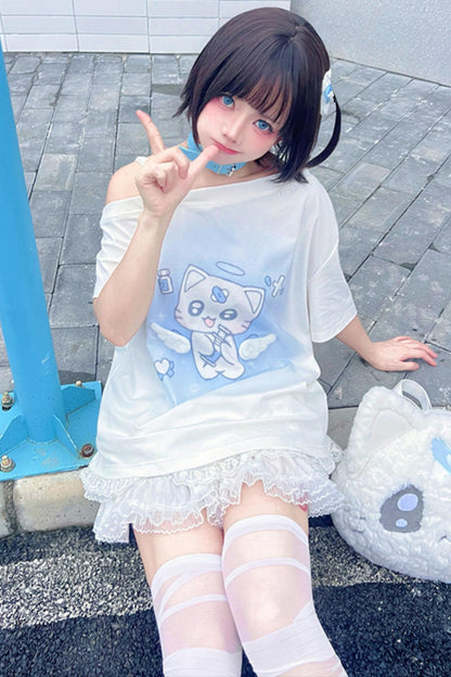 【天使界隈】エンジェルナースキャットTシャツ
