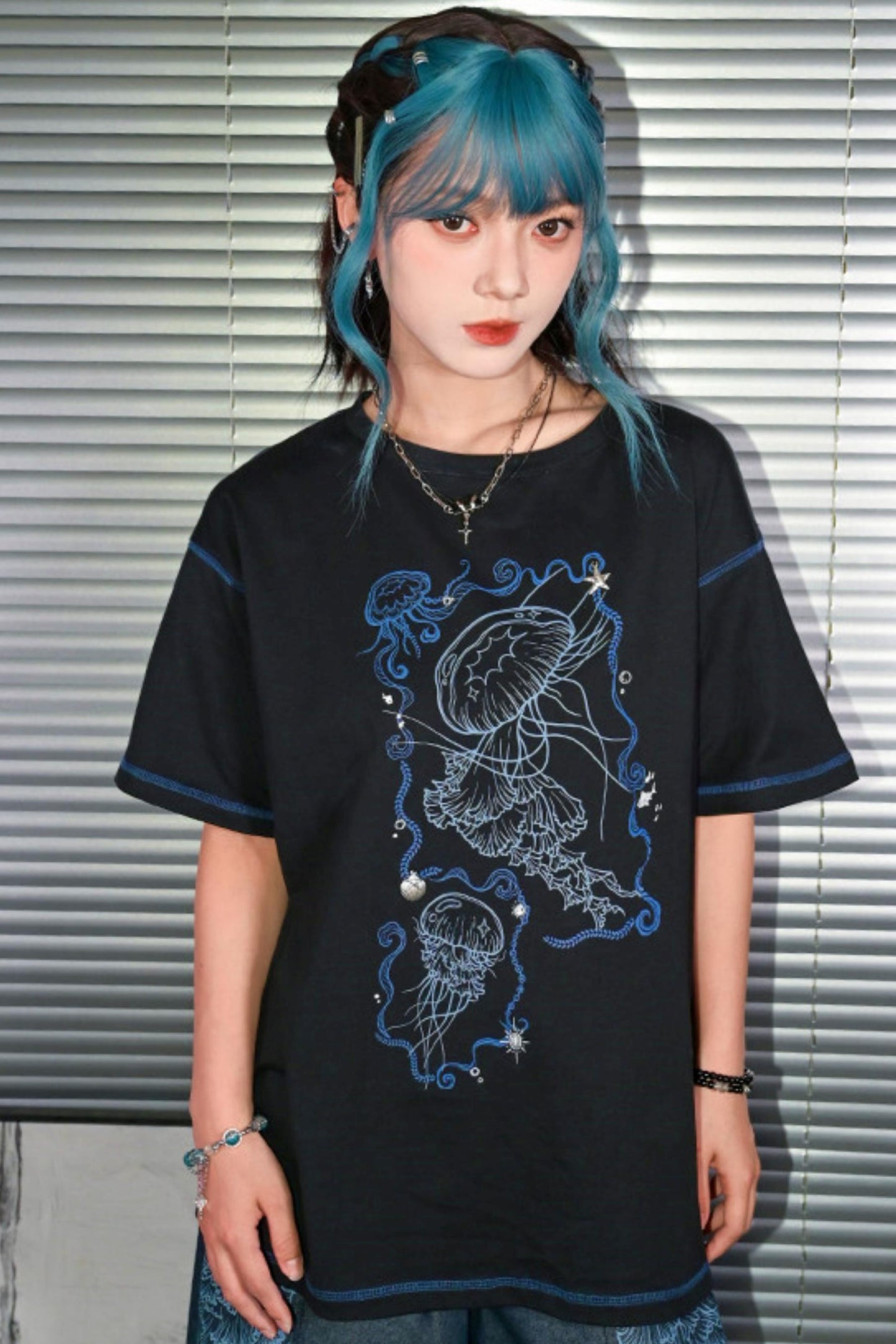 Blue Realm Jellyfish Cotton Top