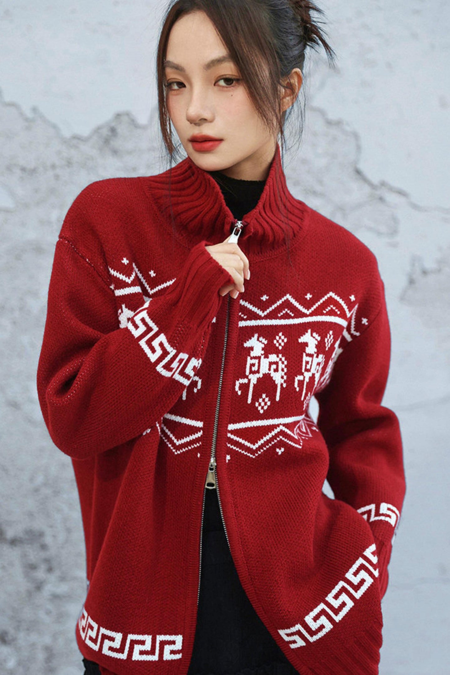 レッドポニーフェアアイルセーター