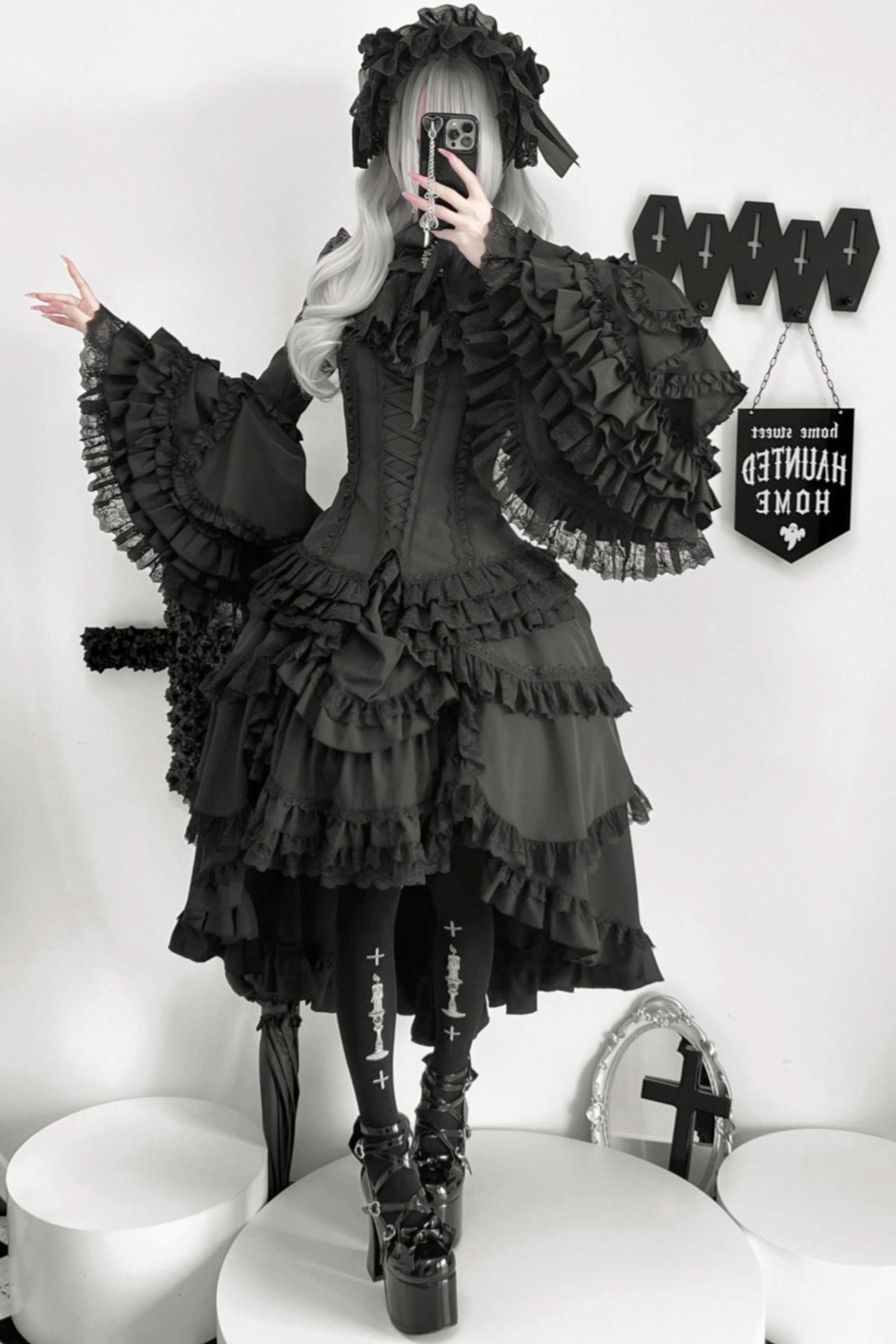 【予約商品】フェニックスゴシック姫袖ロリータセット