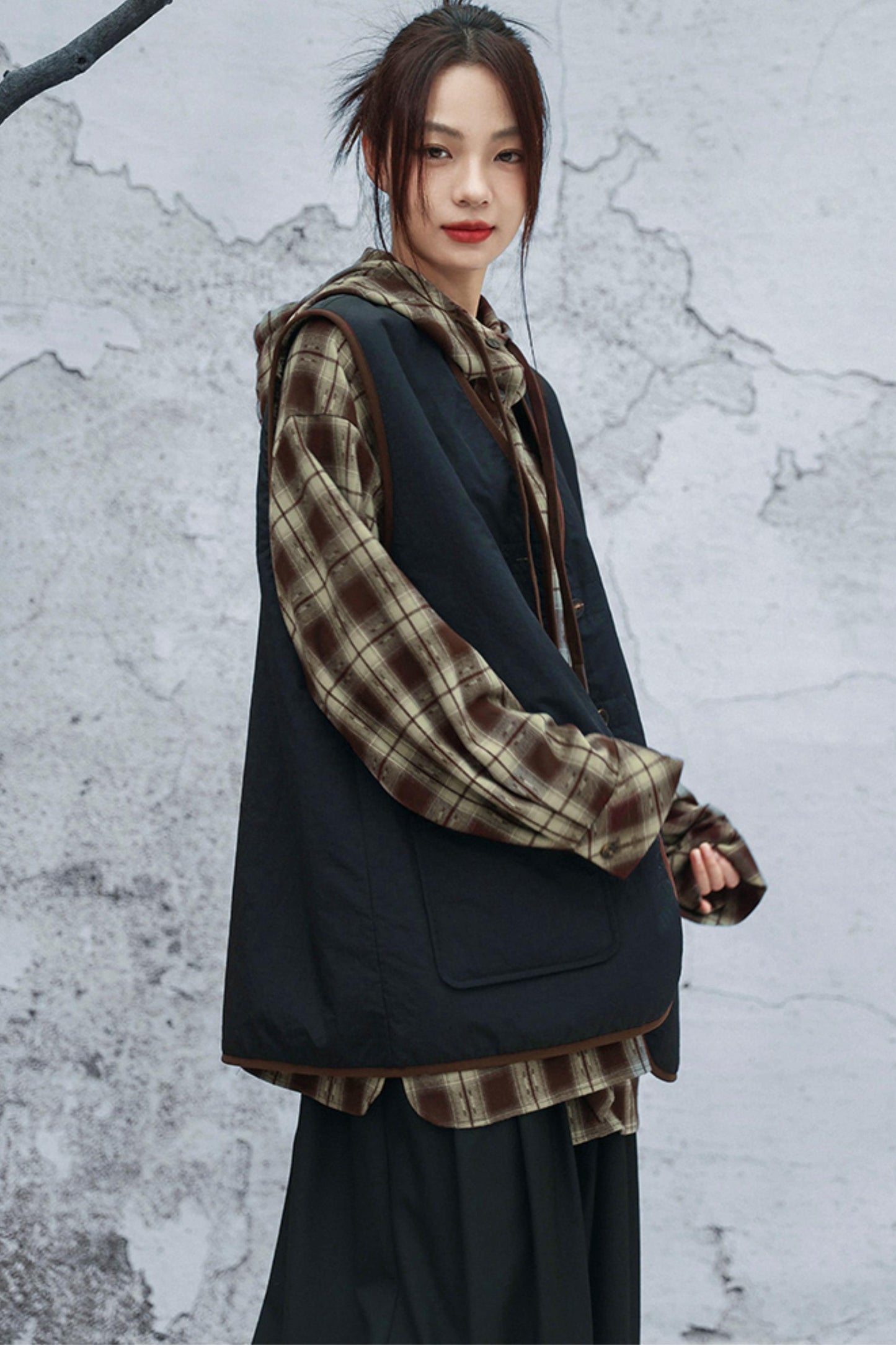 モードフードチェックトップス