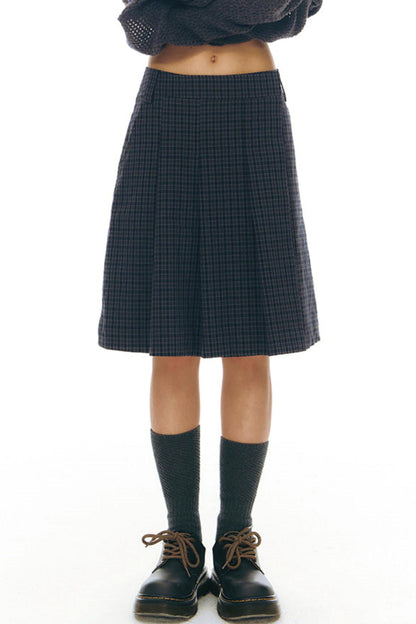 プリーティッドエーラインミディスカート