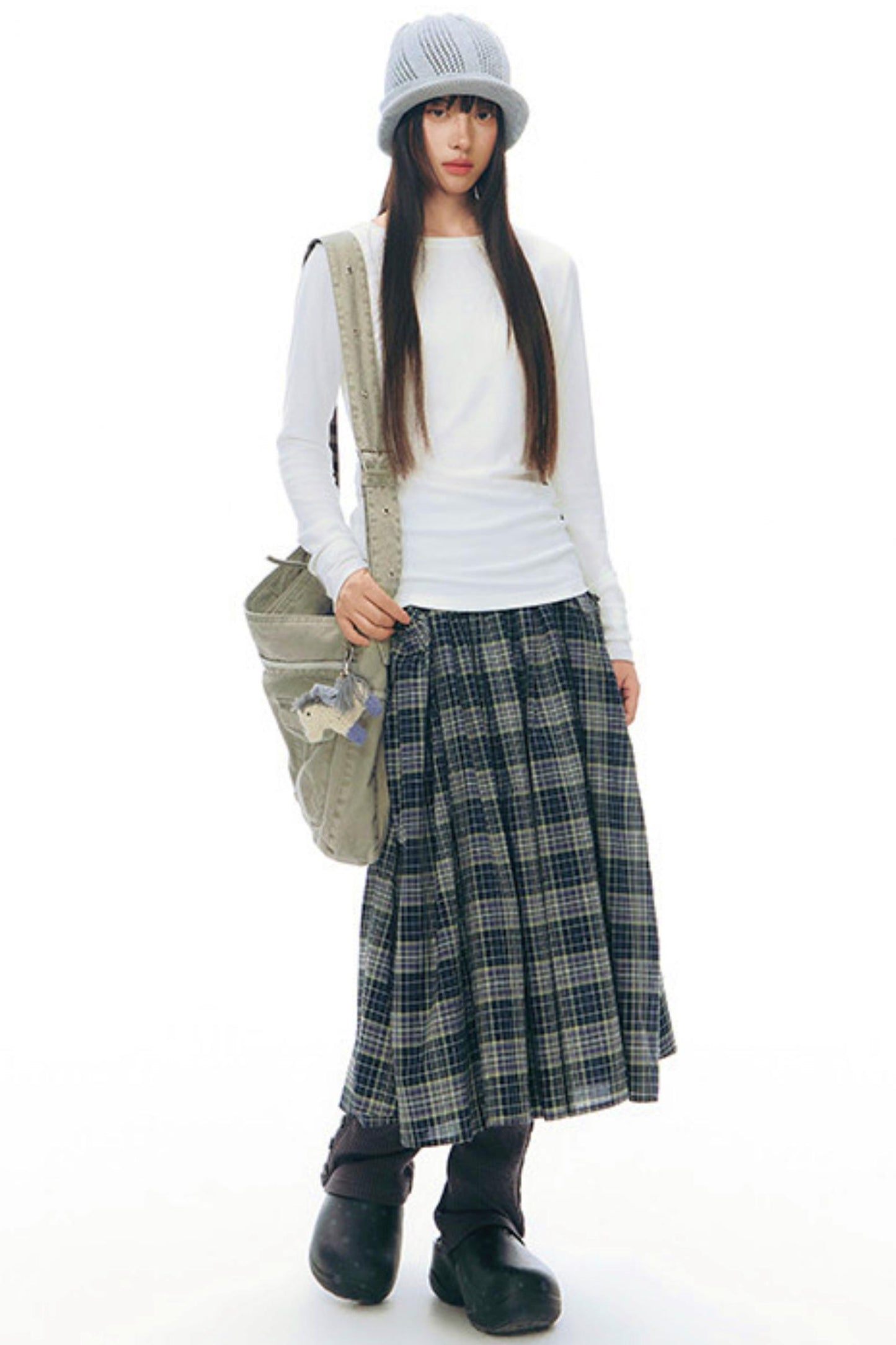 Y2Kボタンレイヤードトップス