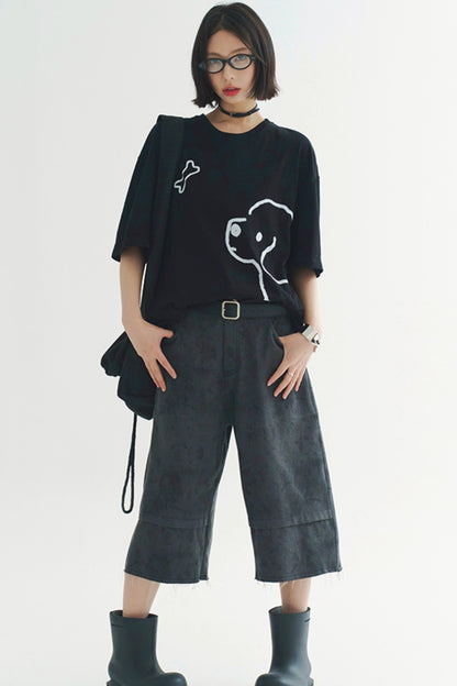 T-shirt à motif chiot