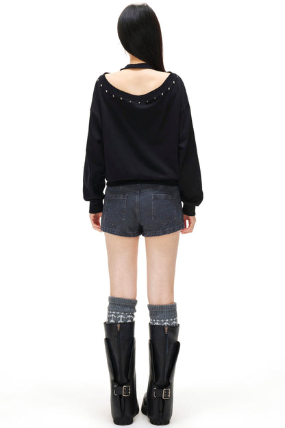 Y2K Heart Wash Mini Skirt