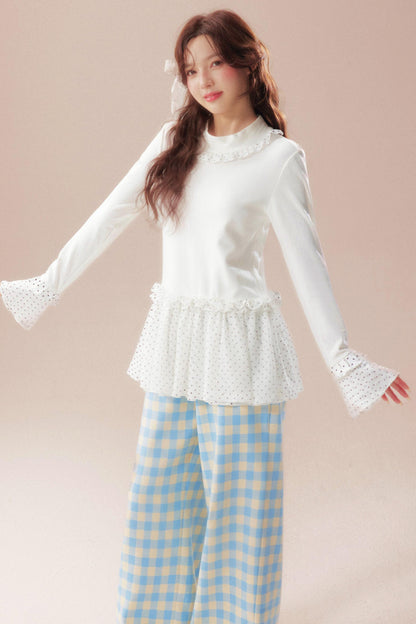 Lace Dreamland Velvet Blouse