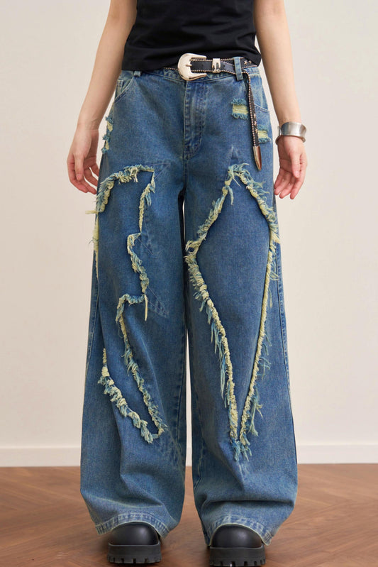 Sternenbeschädigte Jeanshose