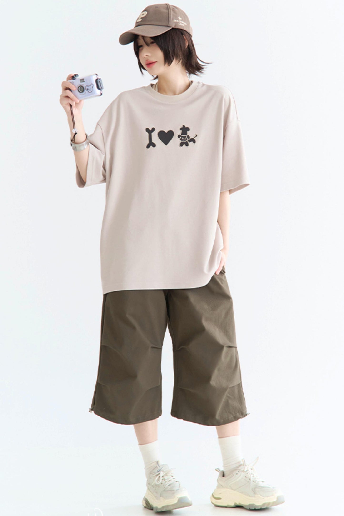 Embroidered Papi Crew Neck T-Shirt