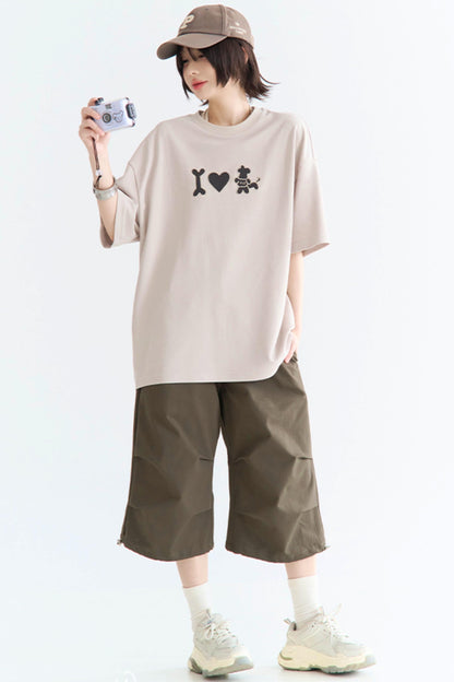 Embroidered Papi Crew Neck T-Shirt