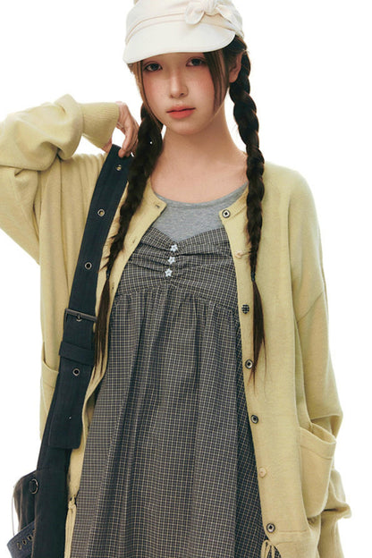 Cardigan in maglia con coulisse