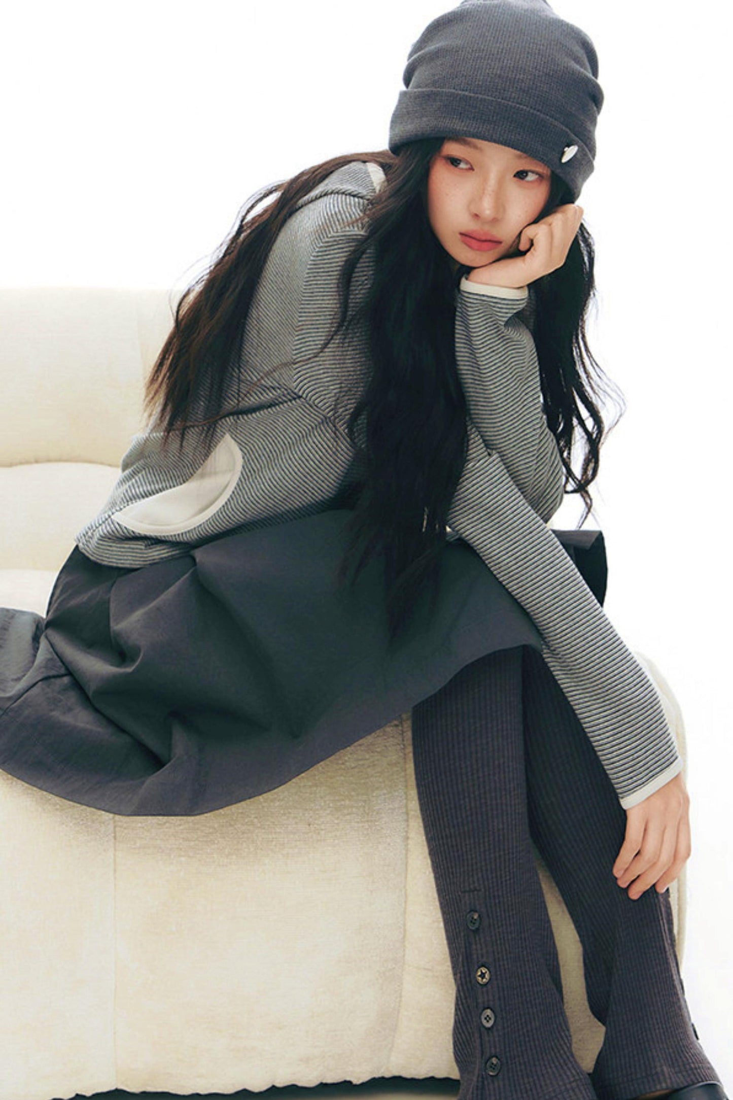 スリムスリットヘムレギンス