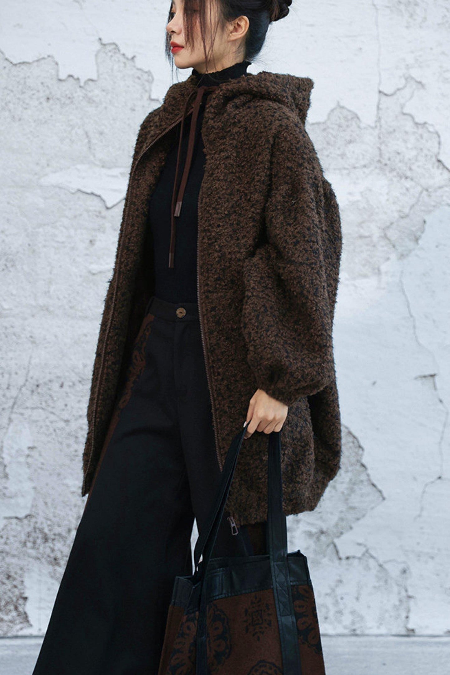 Popcorn lantern sleeve jacket