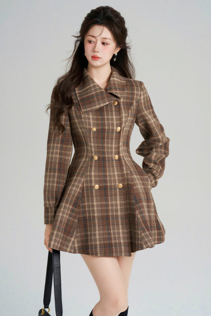 Plaid Sweet Retro Coat