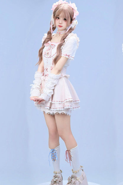 [Pre-order Item] Doll Girly Ryousangata Top + Skirt