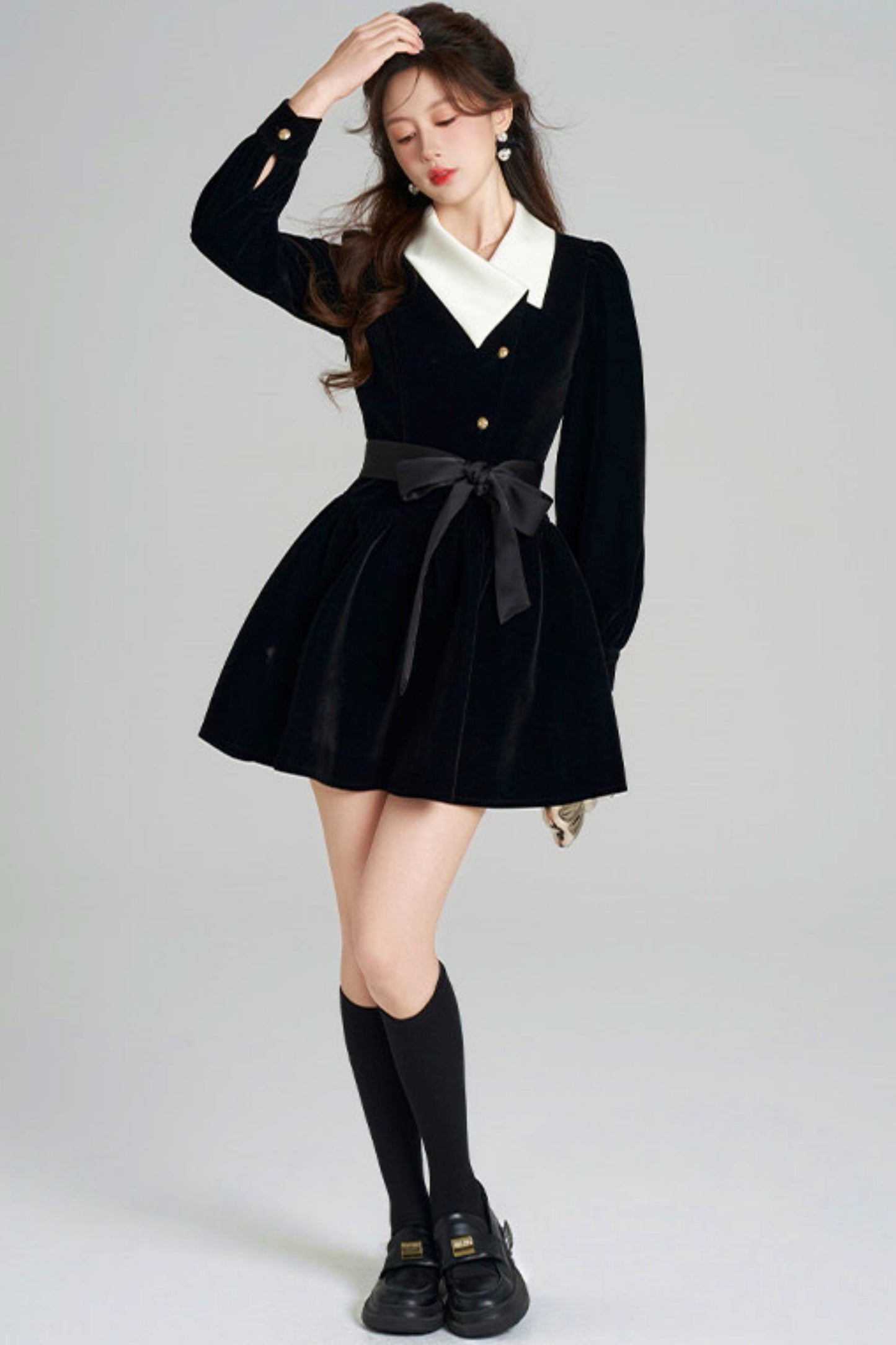 Black Velvet Hepburn Dress