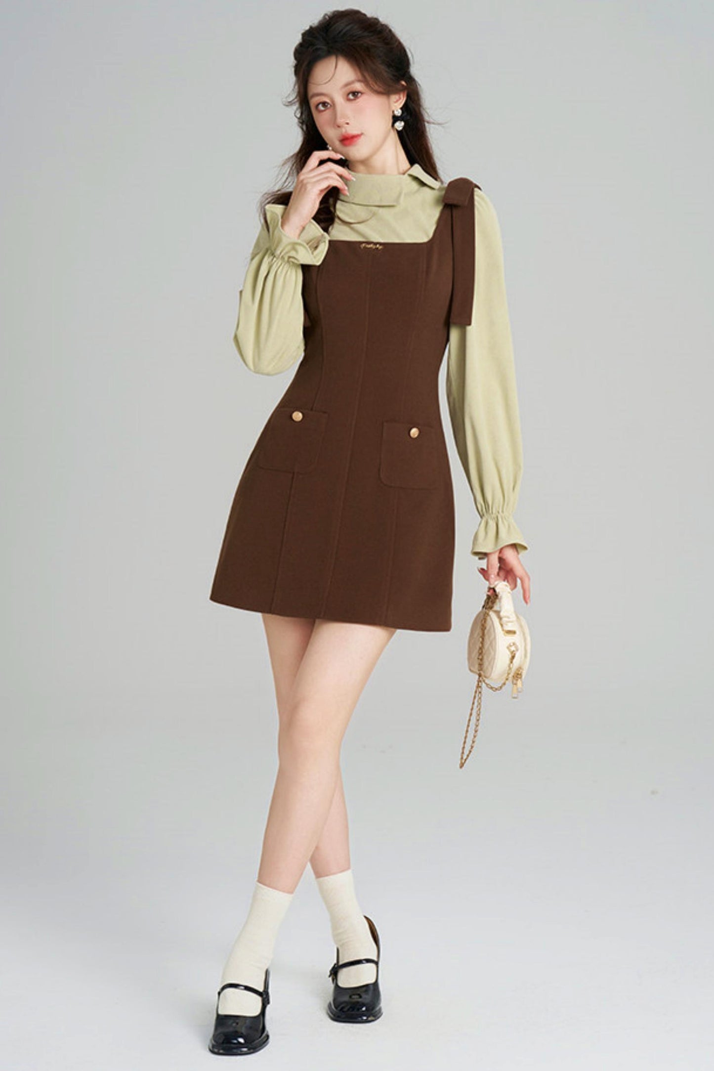 Elegant Waist-Cinching Suit Dress