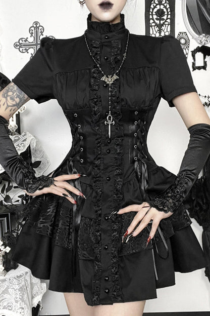 Gothic Corset Lace-Up Dress