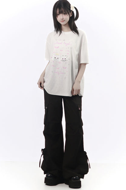 エンジェルデビルイラストTシャツ