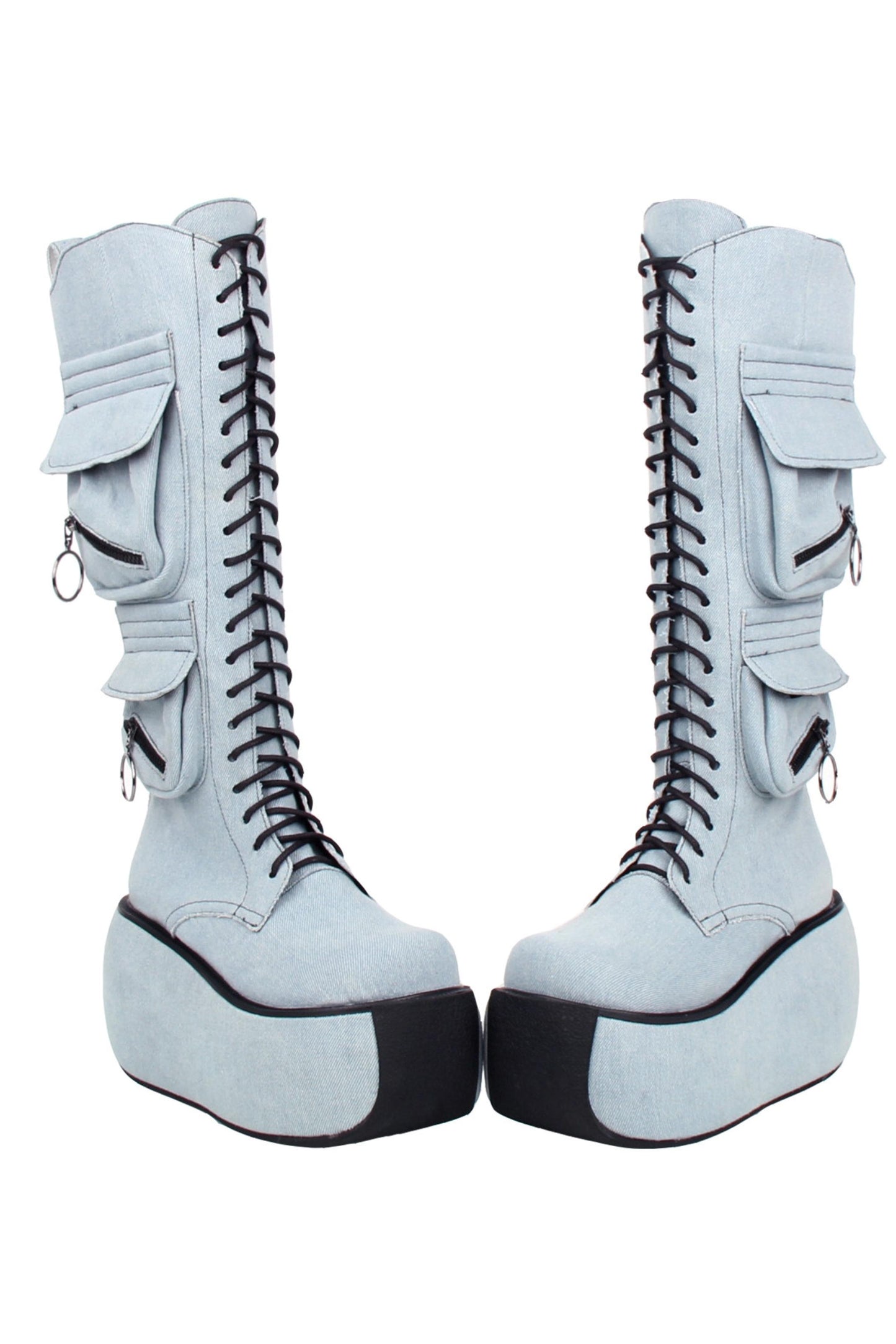 Punk-Plateau-Stiefel mit ultrahohem Absatz