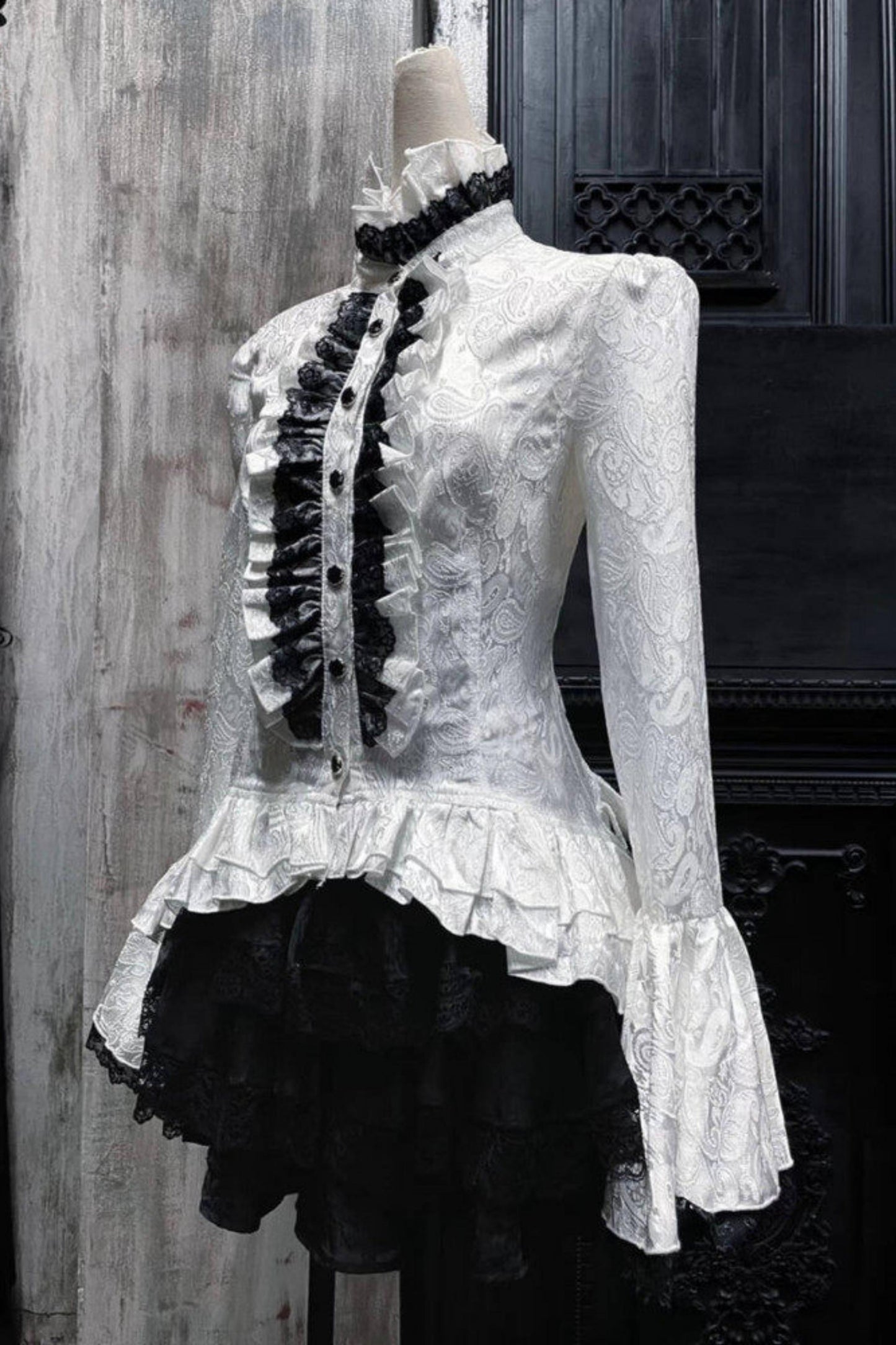 Gothic Prince Princess-Sleeve Blouse