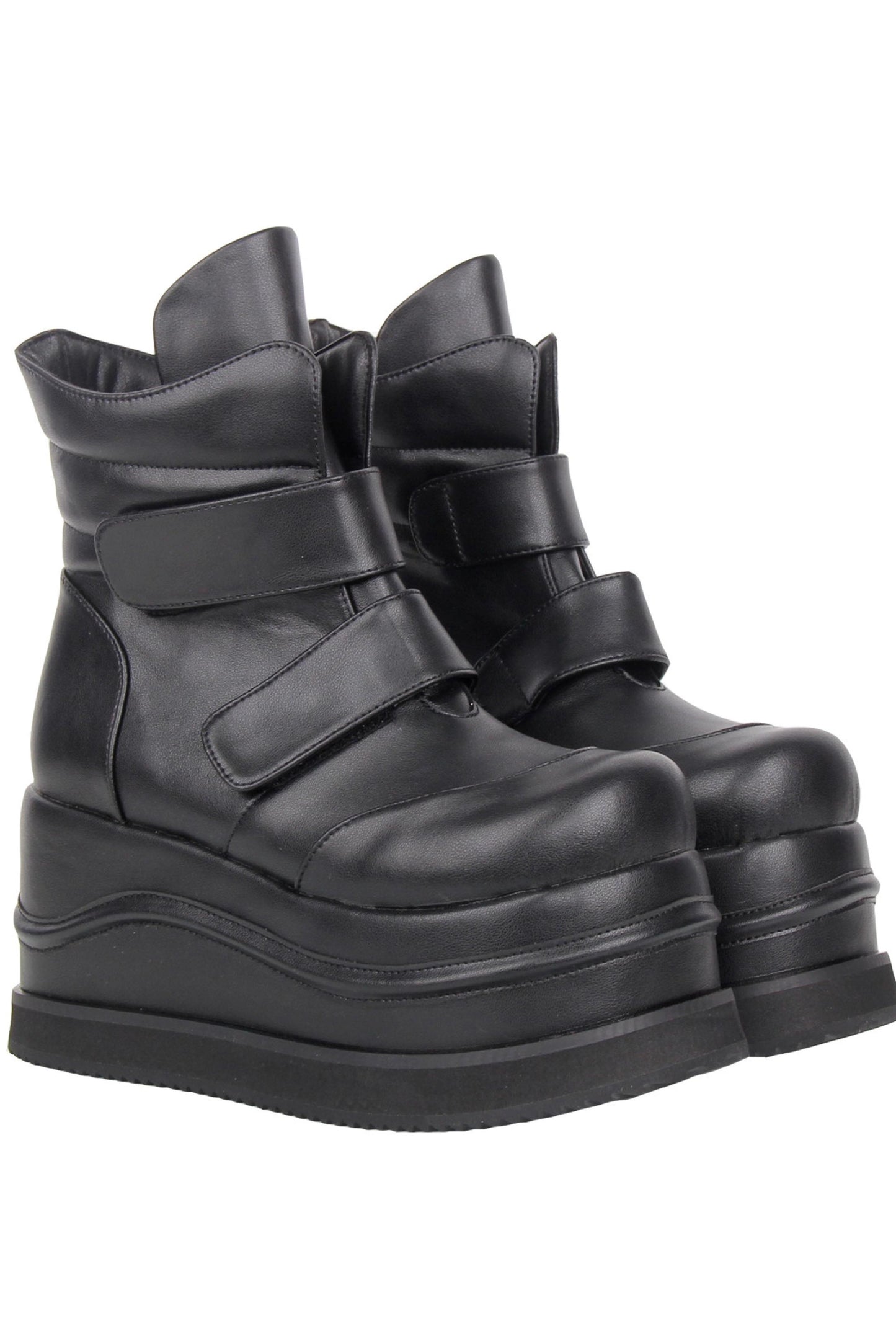 Punk-Klettverschluss-Plateau-Stiefel