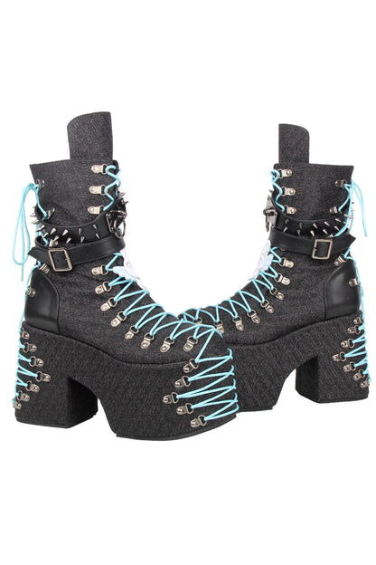 Cyberpunk-Stiefel mit Rundriemen