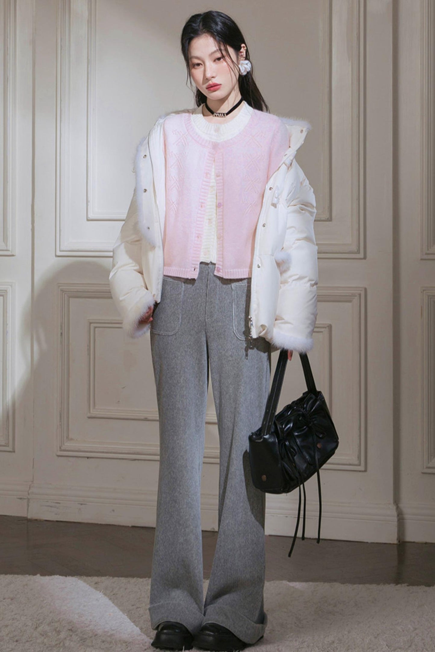 Peach Milkshake Wool Cardigan