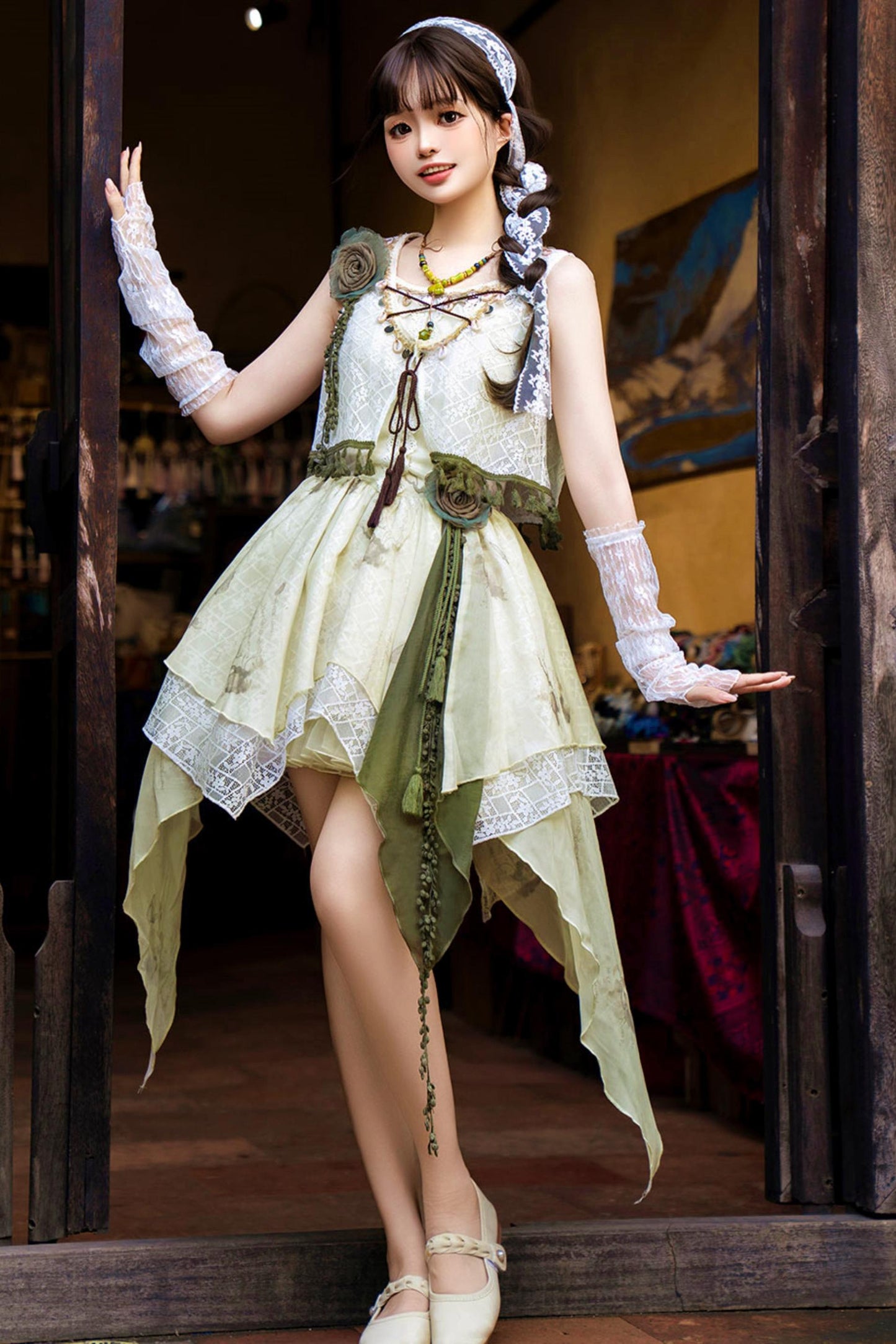 スウィートリゾートスタイルロリータサンドレスセット