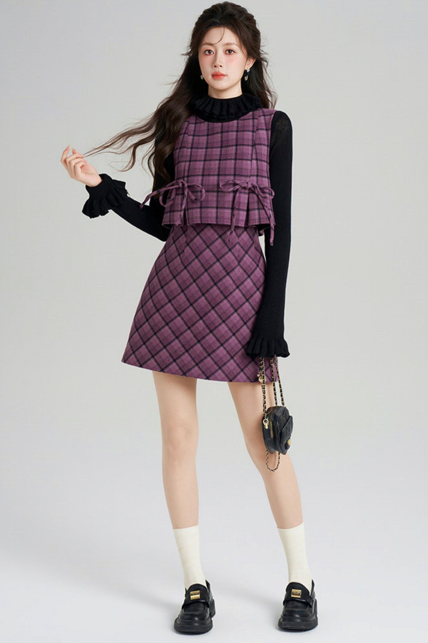 Plaid Vest Dress + Top