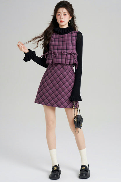 Plaid Vest Dress + Top