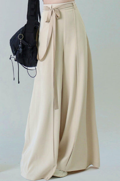 [Pre-order] Black/Beige/Gray Cyber Chinese-Style Wide-Leg Pants