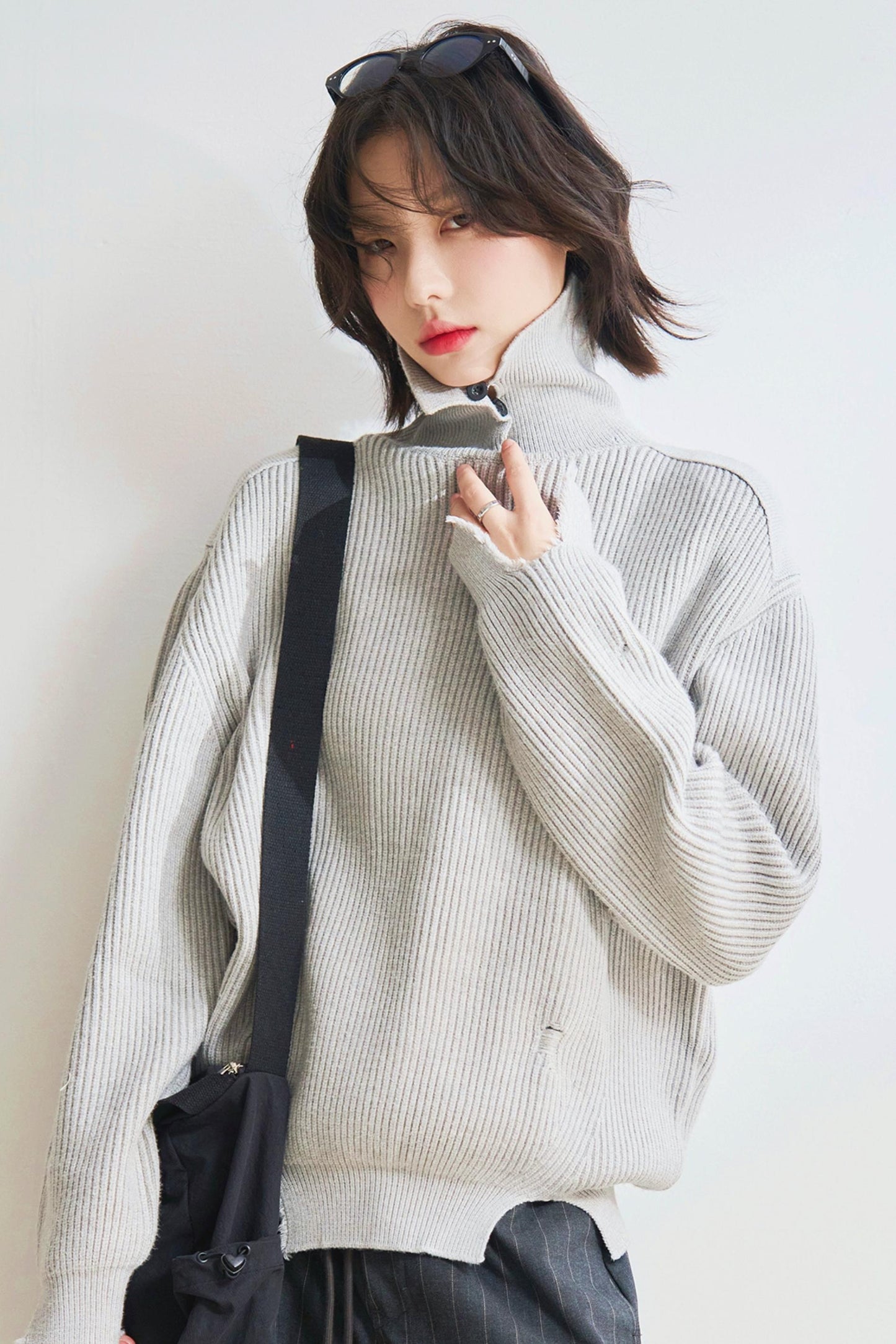 Basic Knit Turtleneck Sweater