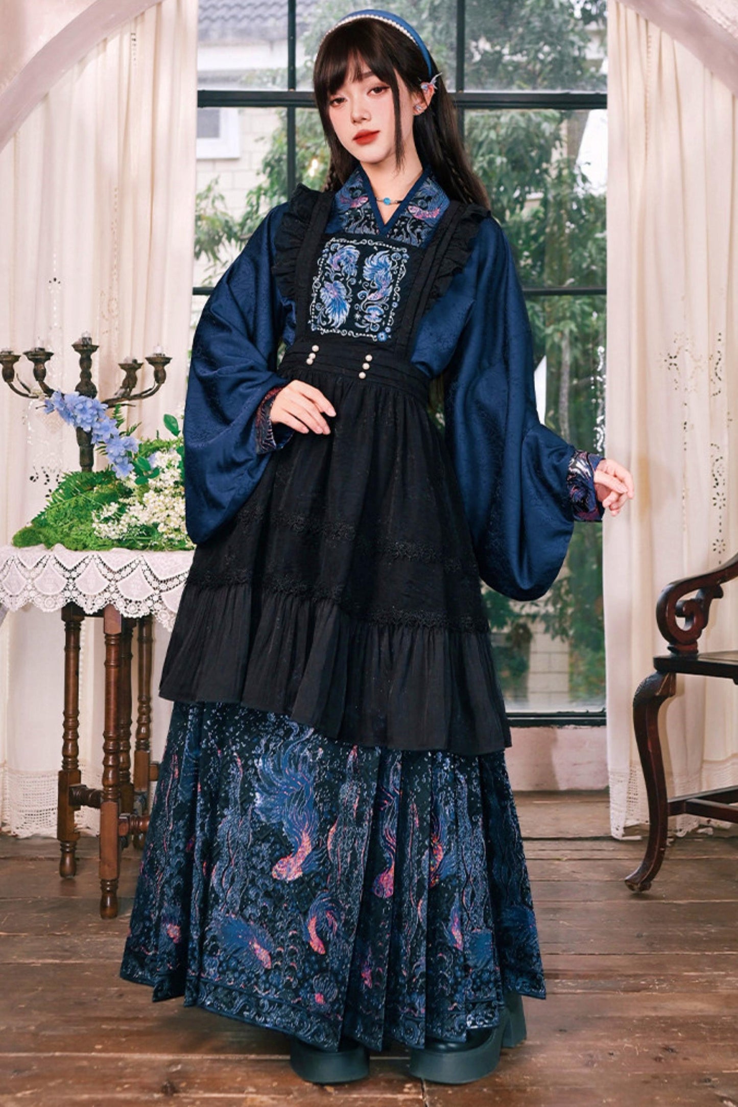 Embroidered Lace Overskirt