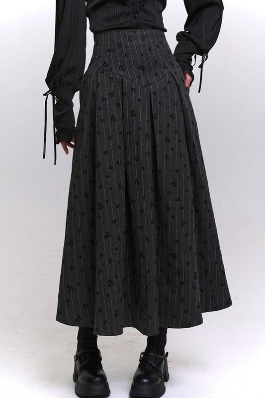 クラシックストライプパターンエーラインスカート