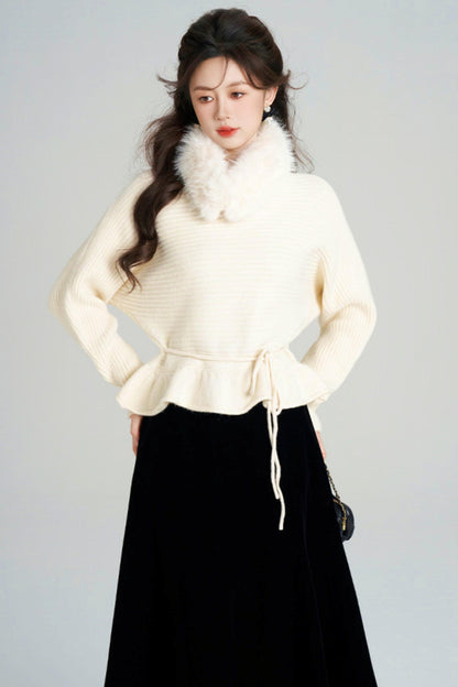 Retro Girly French Sweater + Skirt