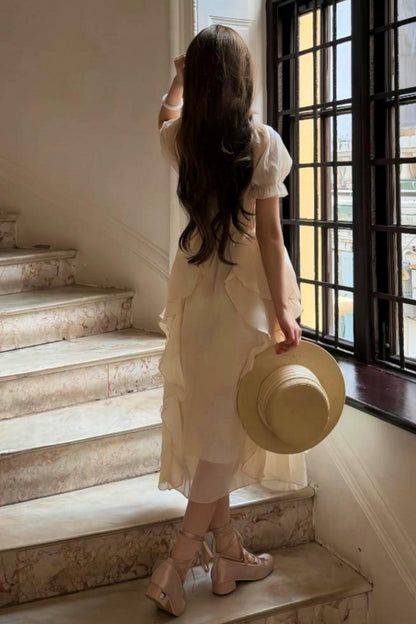 Französisches Rüschen-Prinzessinnenkleid