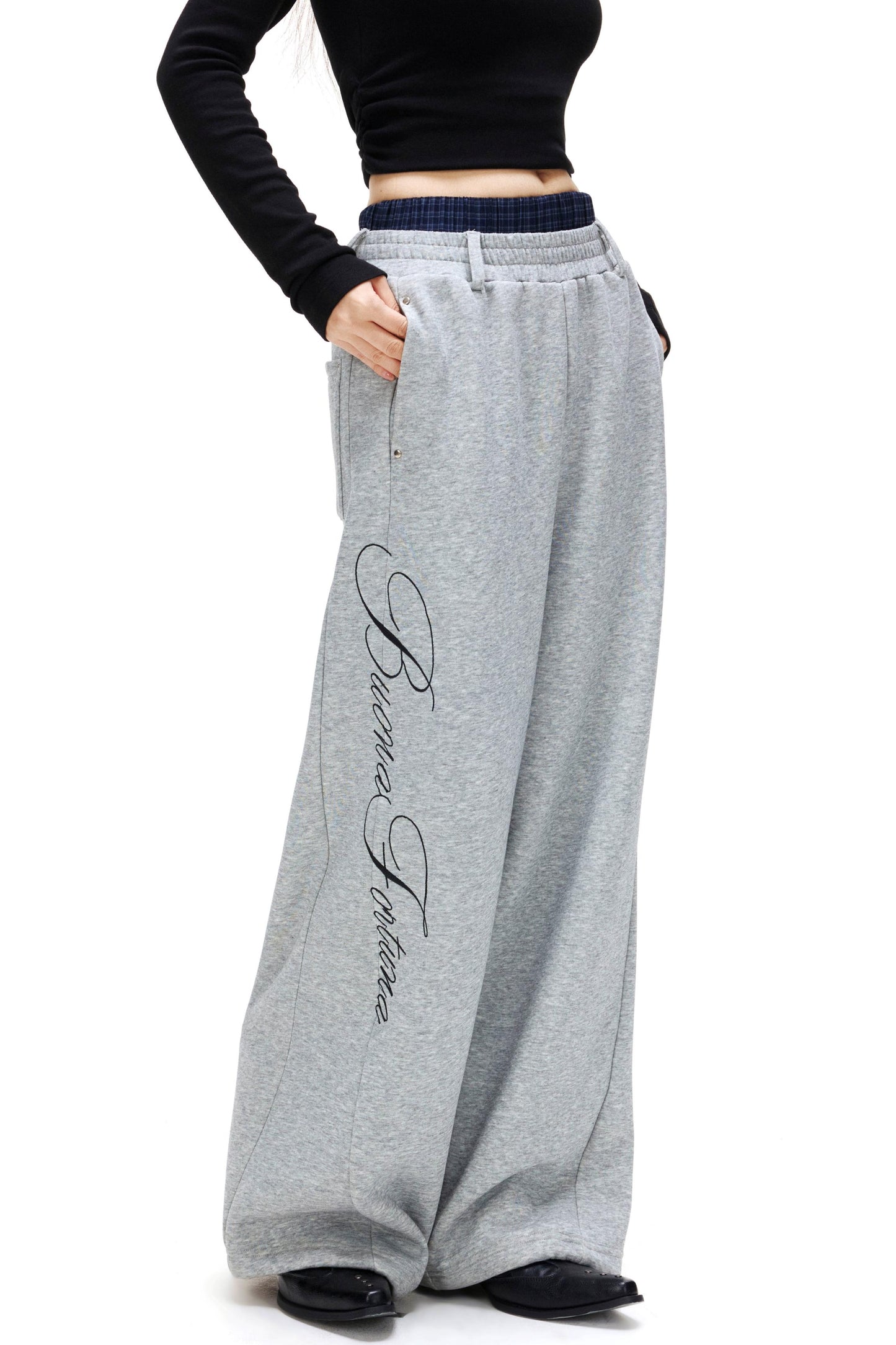 レータラインルーズスウェットパンツ