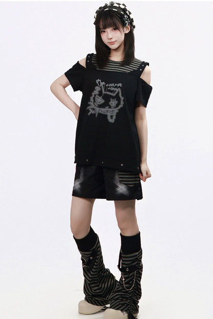 Schwarze-Katze-Rock-Punk-Set